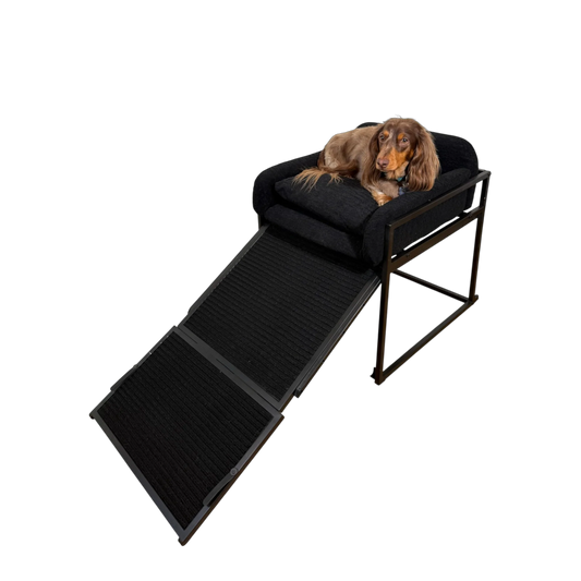 Pet Office Chair: Black Boucle