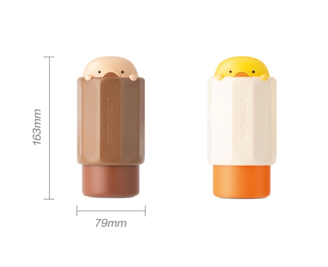 Cartoon Entchen Kinder Soft-Strohhalm 300ml Gelb Auslaufsichere Isolierte Trinkflasche
