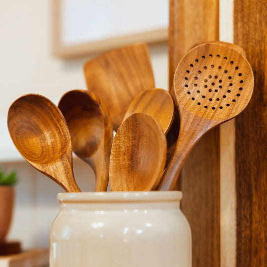 Natural Teak Wooden Utensil Set