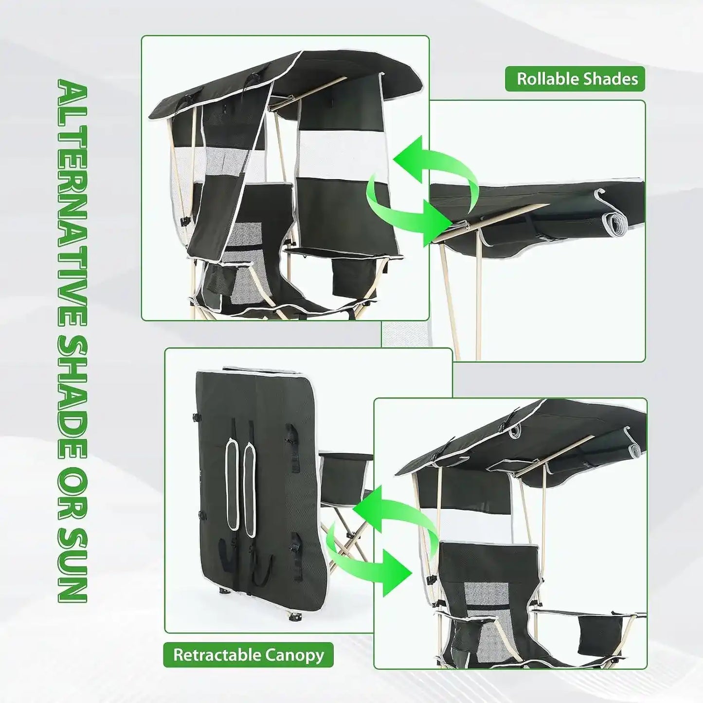 Comfortable chair with sunshade canopy