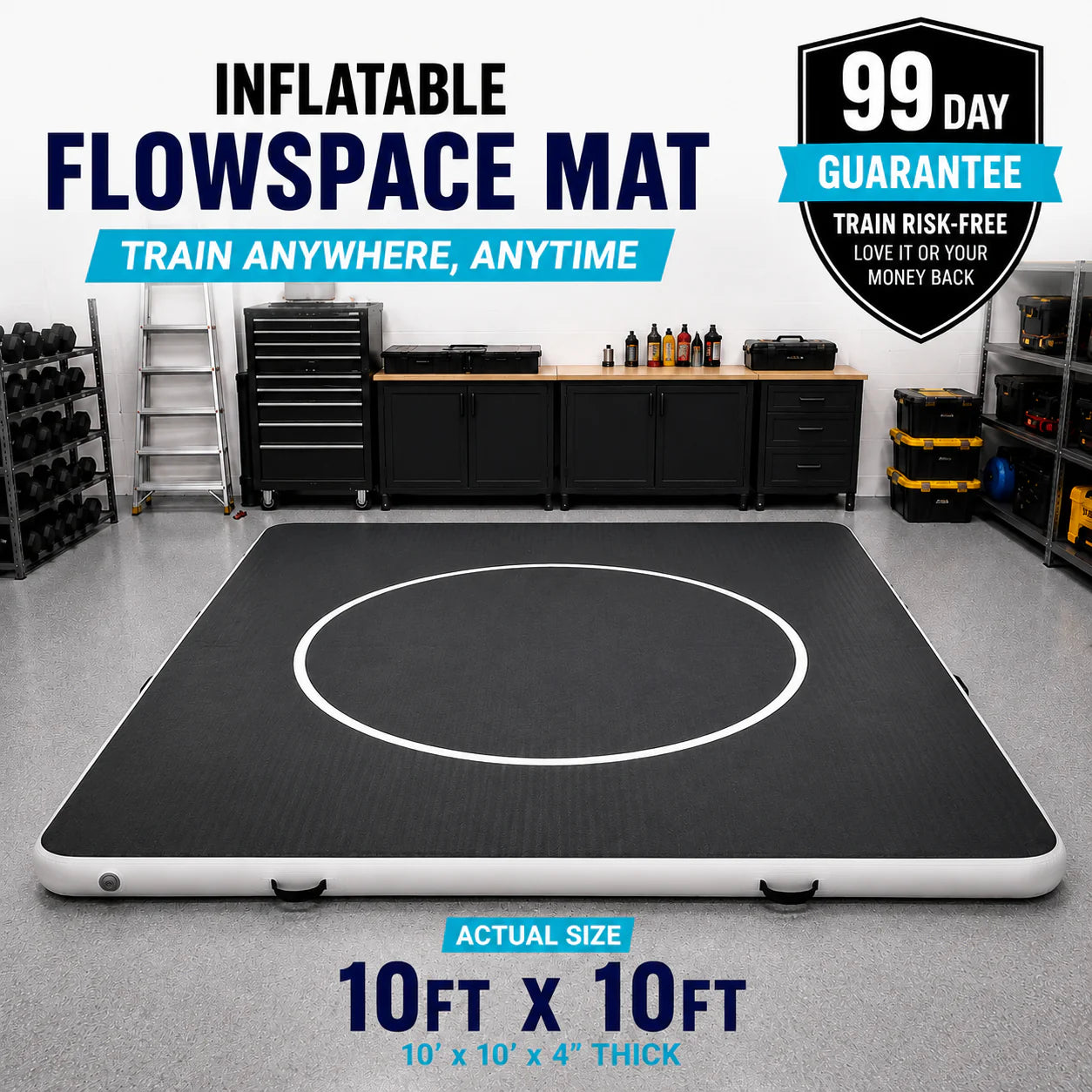 Can be used as a training mat for gyms and fighters