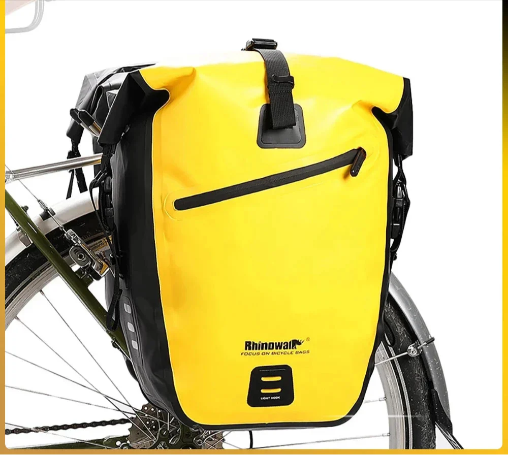 20L Gepäckträgertasche Fahrradtasche Wasserdicht Polyester Kofferraumtasche Gelb