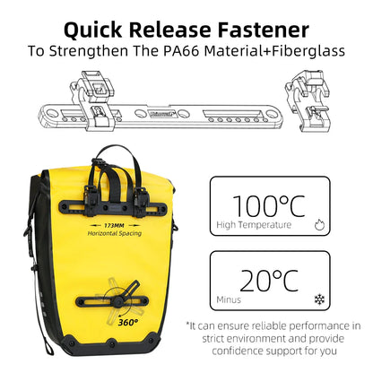20L Gepäckträgertasche Fahrradtasche Wasserdicht Polyester Kofferraumtasche Gelb