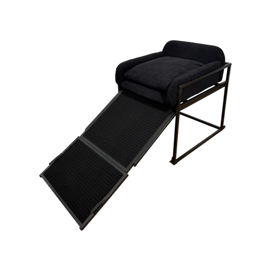 Pet Office Chair: Black Boucle