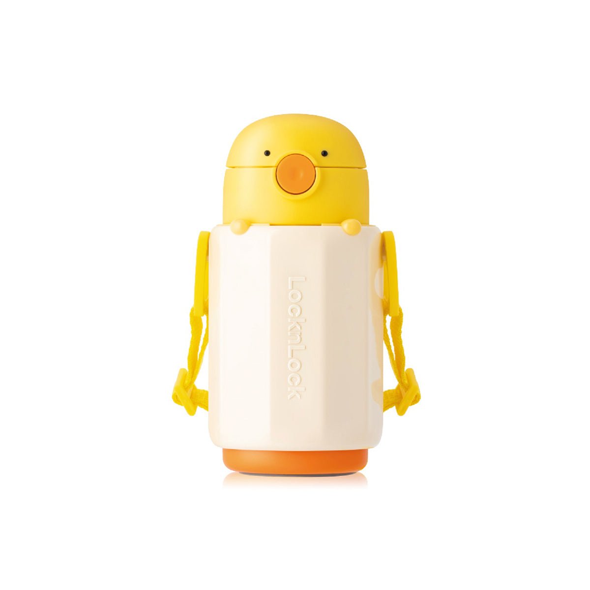 Cartoon Entchen Kinder Soft-Strohhalm 300ml Gelb Auslaufsichere Isolierte Trinkflasche